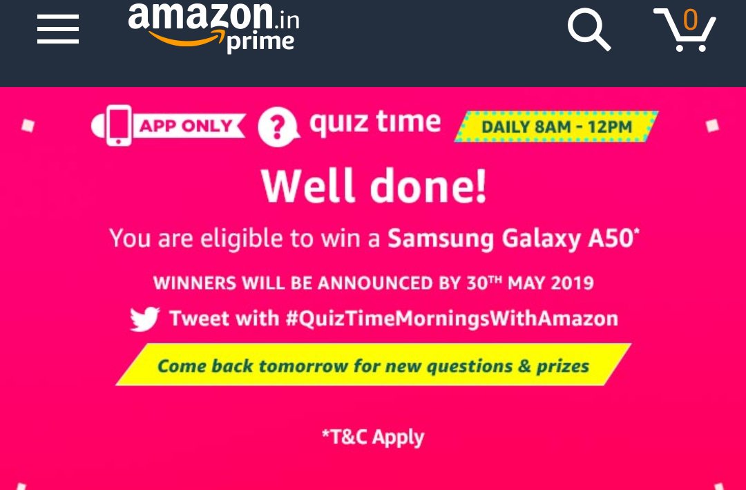 dharmareddyn's tweet image. #QuizTimeMorningsWithAmazon