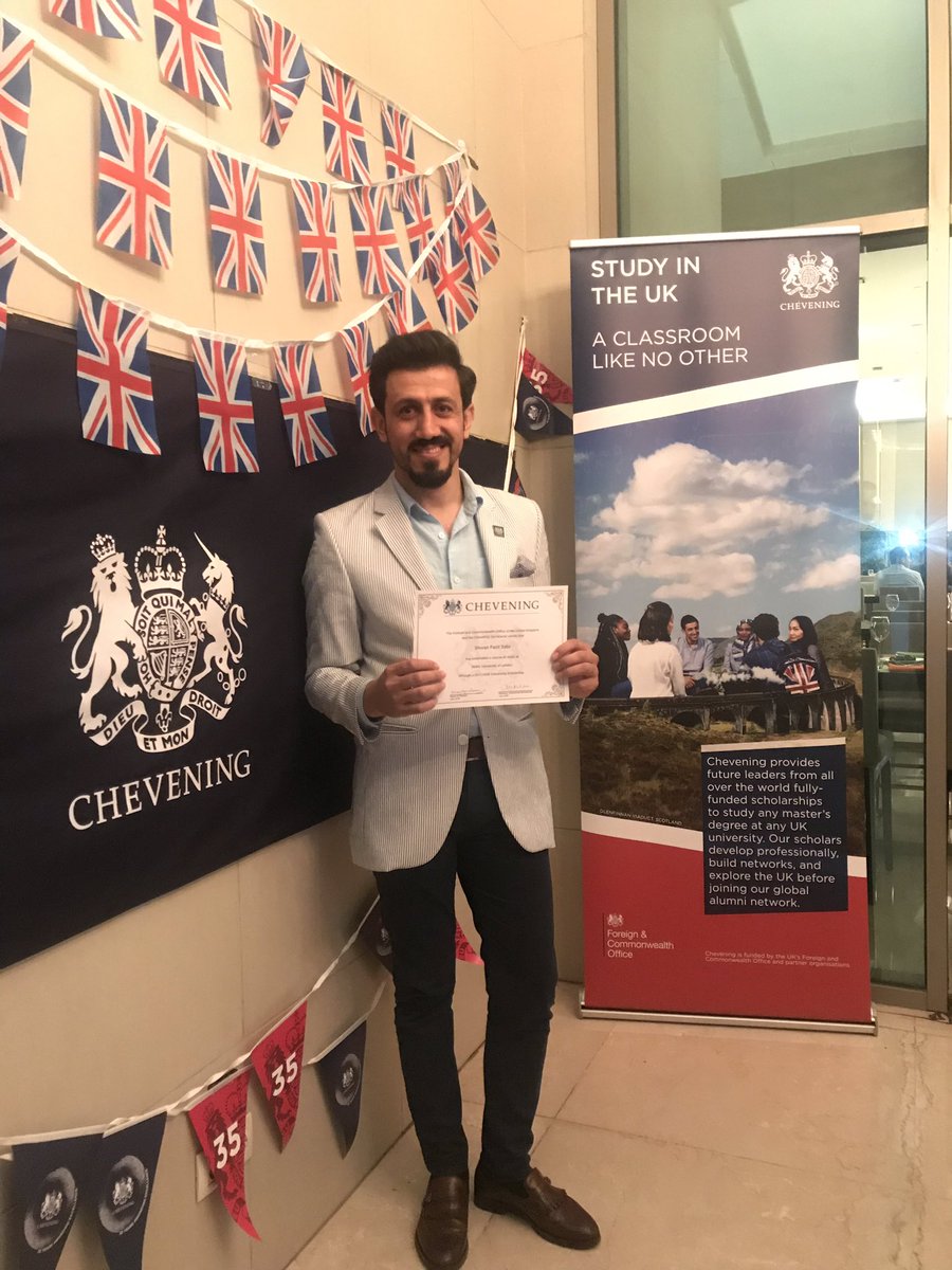 @cheveningfco welcome home reception at the @ukinerbil after a year of learning, networking, and experiencing UK first-hand. Thrilled to celebrate this achievement with my fellow #Chevening Class of 2018 @KarwanHiadari @AwinShirwan @1Renas11 #IAmChevening #EducationIsGreat 🇬🇧