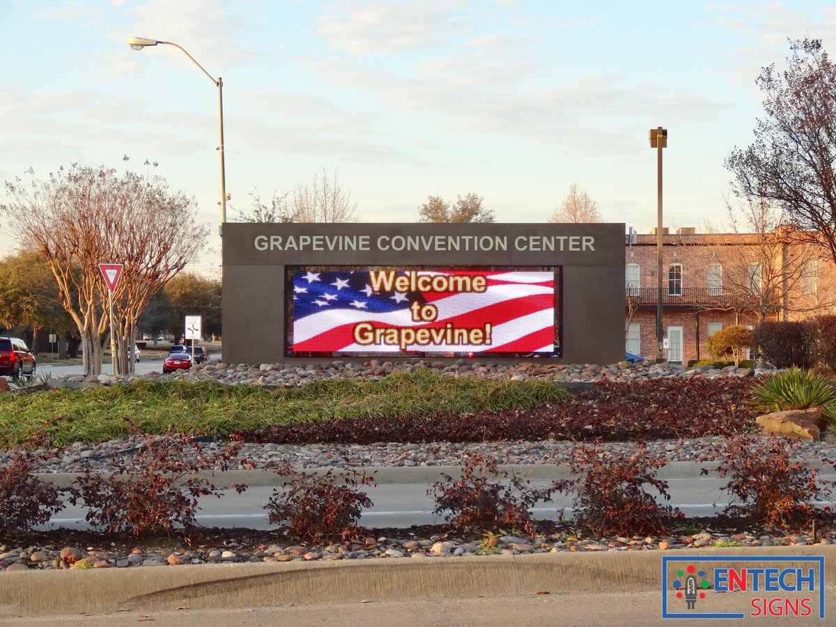 ENTECHSIGNS's tweet image. LED Signs at the Convention Center Makes Historic Downtown More Vibrant, Brighter and Livelier! 

#ledcolors #signagedesign #outdooradvertising #led #digitalsignage #advertise #digitalmarketing #dfw #ledmarqueet #ledsign #business #TX #rgb #convention