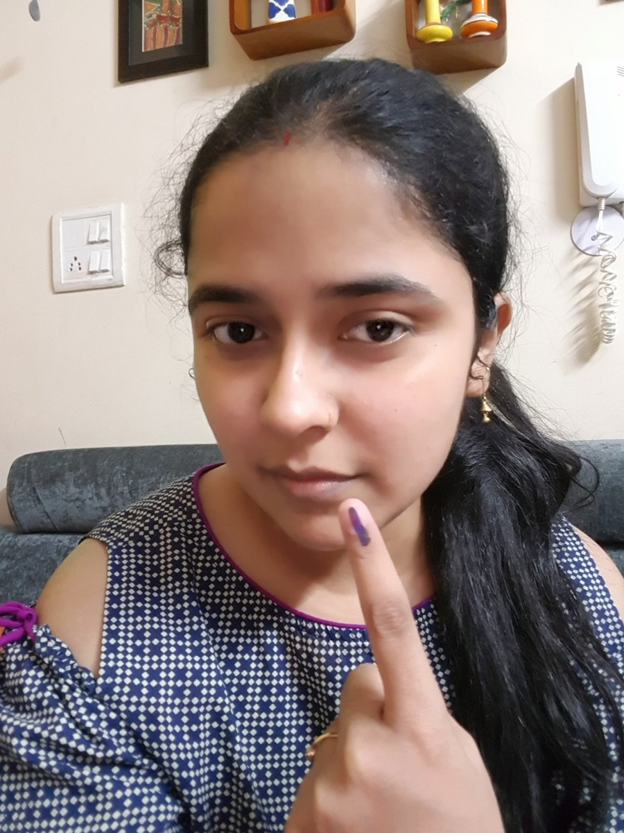 Im_AyushiP's tweet photo. I voted for progressive India, appeared in the exams results are due on #23May #Phase6 #LokSabhaElections2019 #DeshKeDilMeiModi #votinground6 #IndiaElections2019 #MothersDay #IPL2019Final #VoteKar #VotekarDelhi #BeWiseMatdaata #matdaata @matdaata https://t.co/yKFKRc1coW