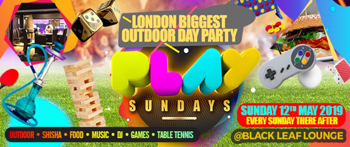 PLAYSunday1's tweet photo. 🌸☀️HAPPY SUNDAY☀️🌸
Best day of the week! #PLAYSundayLDN Dayyyyyy🤪🍔🥂
Games, Food, Shisha, Music & VIBES!
‼️- Free entry until 6pm ... ‼️
- £5 Entry + FREE SHOTS BEFORE 6pm👀
- £7 entry + a FREE Glass of champagne OR cocktail BEFORE 6pm🍸🥂
+ Much MUCH MUCH more👯♀️🕺 https://t.co/Mv3EPFcSyx