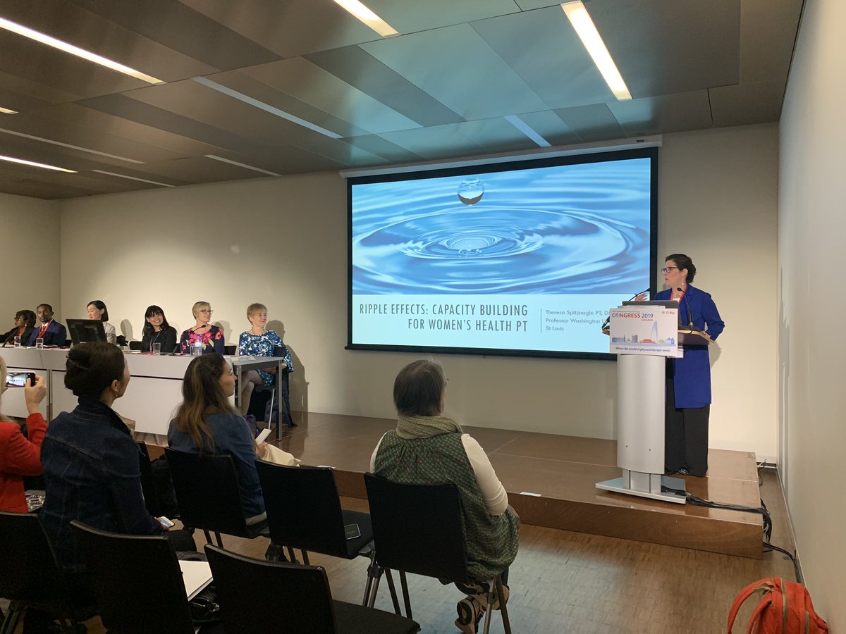 Amazing talk on gender education this morning at #WCPT19 - truly multinational talk about integrating pelvic health eduction in multiple countries. <a href="/womens_PT/">Catherine Rickert</a>