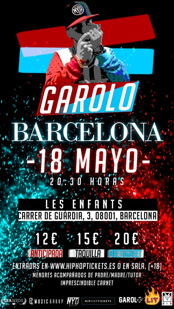 garoloko33's tweet photo. Empieza la cuenta atras para #BARCELONA
EL 18 de Mayo en la sala #LESENFANTS
Puedes pillar tus anticipadas en este enlace
https://t.co/sgEq5WEnTS https://t.co/csGx9LRaLt