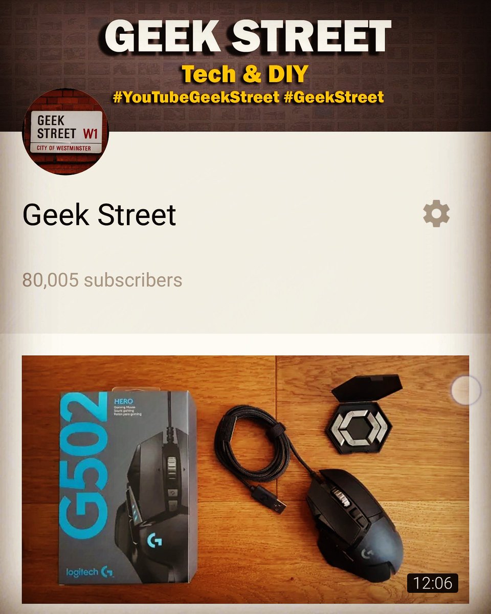 YTGeekStreet's tweet photo. Reached 80K subscribers 
THANKS FOR ALL THE SUPPORT
roll on 90K subs!

#youtube #youtube80k #80ksubscribers #tech #diy #unboxing #fixit #gamerlife #pcgamer  #xbox #playstation #smarttech #youtubegeekstreet #geekstreet

https://t.co/vctijnYU8g https://t.co/Kr35uHhrB7
