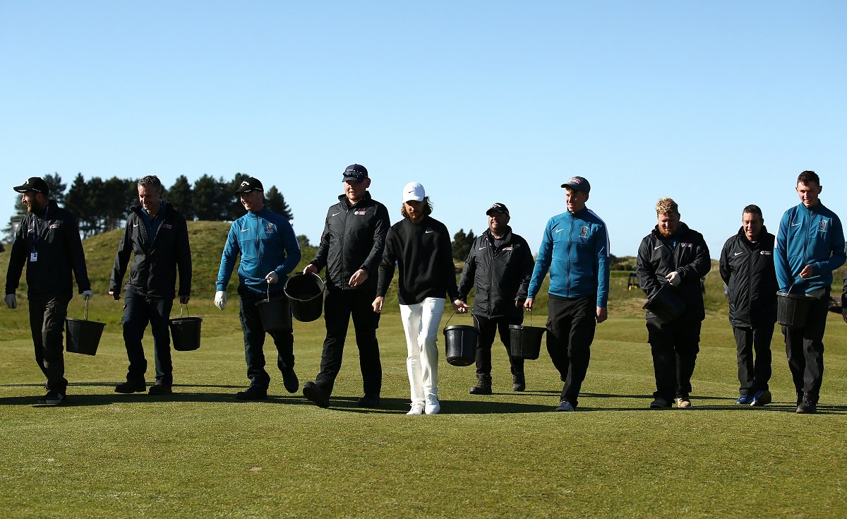 DPWorldTour's tweet photo. What a man.

After his 3rd round @TommyFleetwood1 went back out on the course to help the ground staff repair divots. https://t.co/xUK5J0KKaw