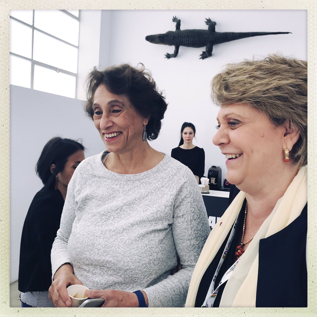 FondazioneMerz's tweet photo. Suad Amiry con #PaolaCaridi - #colazioneConLoScrittore #AnimeArabe #salto19 #SalonedelLibro. Oggi #Fondazionemerz con #Suad Amiry - #scrittrice e architetto palestinese https://t.co/cKFZIall71