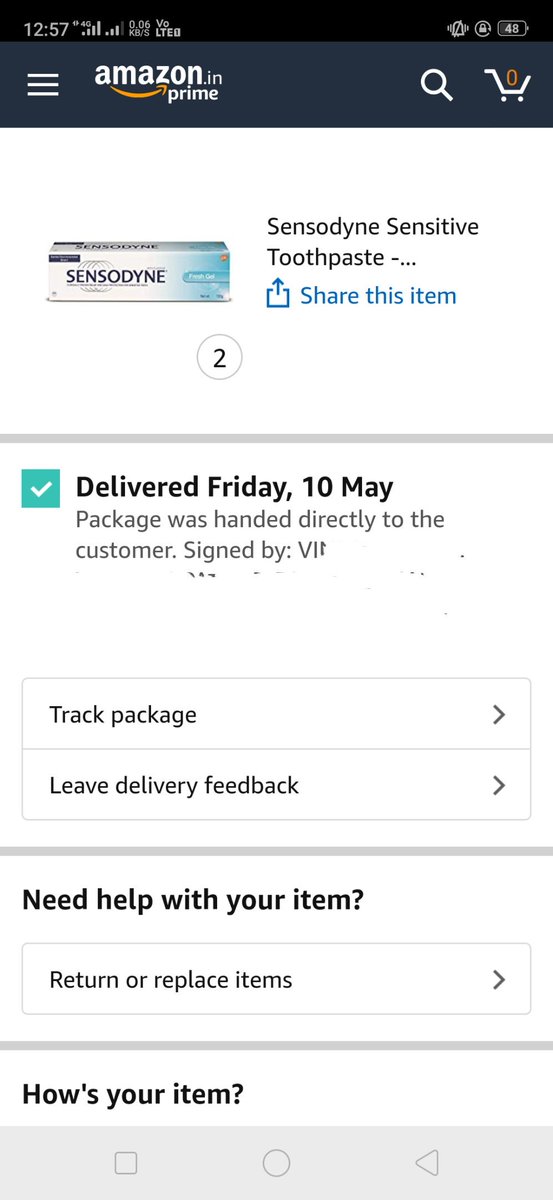 vineshpaul's tweet photo. Ordered groceries from @amazonIN which were shipped as separate packages.missed to track one realized after 2 days and the order says delivered.called the support and they say the items were stolen by the delivery boy. What a service @AmazonHelp.What if  i missed to track? https://t.co/0DOMxso8VP