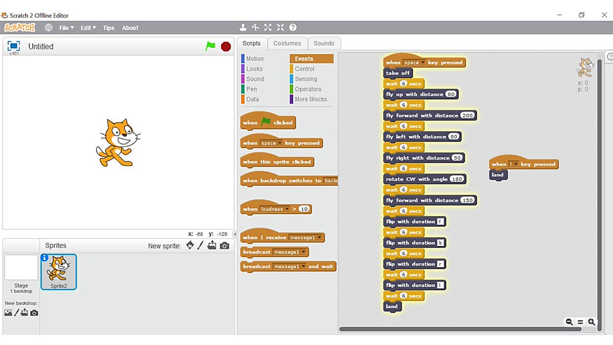 MissYounginYass's tweet image. Still playing with my Ryze Tello using @scratch programming. #STEM #scratchmaths