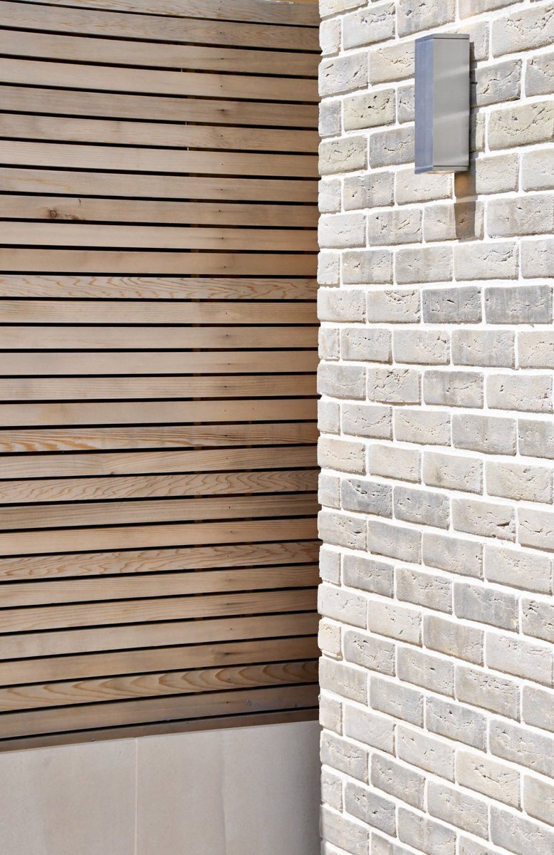 Complimentary materials. Western Red Cedar with brick work on one of our projects. 
#cedar #redcedar #garden #landscape #landscaping #landscapedesign #gardendesign #tectonic #design #landcapearchitecture #gardenlighting #lightingdesign #familygarden