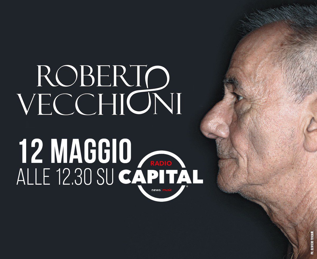Oggi Roberto Vecchioni sarà ospite del programma #Fabrica di Oliviero Toscani. 
Tutti sintonizzati su <a href="/RadioCapital_fm/">Radio Capital</a> dalle ore 12.30!