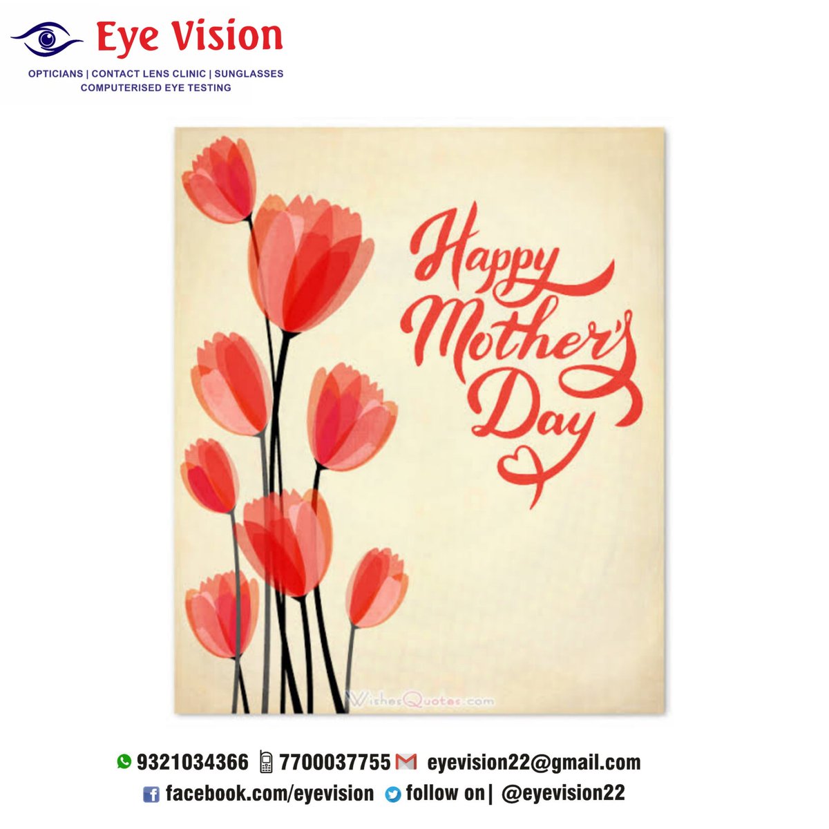 thespecshub22's tweet photo. #Someone rightly said, "God could not be everywhere, and therefore he made Mothers."
#Happy Mother's Day❤️
#progressivelens #contactlensClinic #designerframes #sunglasses #polarizedlens #spectacles #readingglass #rayban #FreeComputerizedEyeTesting
#EyeVision #MaladEastMumbai https://t.co/jFhzvPgEQf