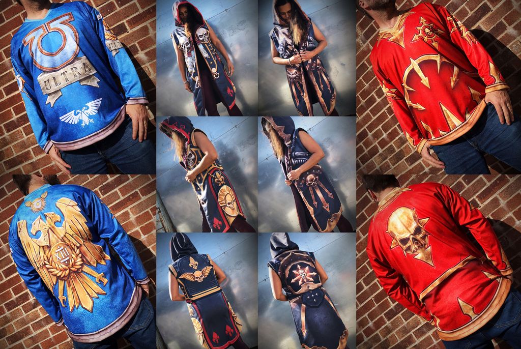 wildbangarang's tweet photo. MIDDAY RELEASE ALERT! Hot new releases in both our new-fit and style jerseys as well as our brand new Wunic in both Abaddon and Sisters of Battle designs are coming TODAY! Be online to be the first to add up a pre-order from midday GMT today... #warhammer #wunic #jersey #apparel https://t.co/gVzC0hOBaW