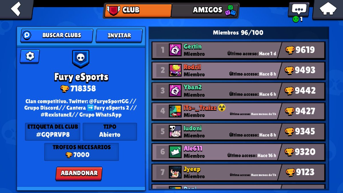 FuryeSportGG's tweet photo. Buenas,

- El Clan Ladder de FuryeSports está buscando compañeros!
  Requisitos: +7000 Copas🏆

- Además, buscamos un diseñador para el equipo🖌️

Si estás interesado o quieres saber información acerca de cualquier cosa del club, manda MD📥

#GoFury https://t.co/500PqVD0Wf