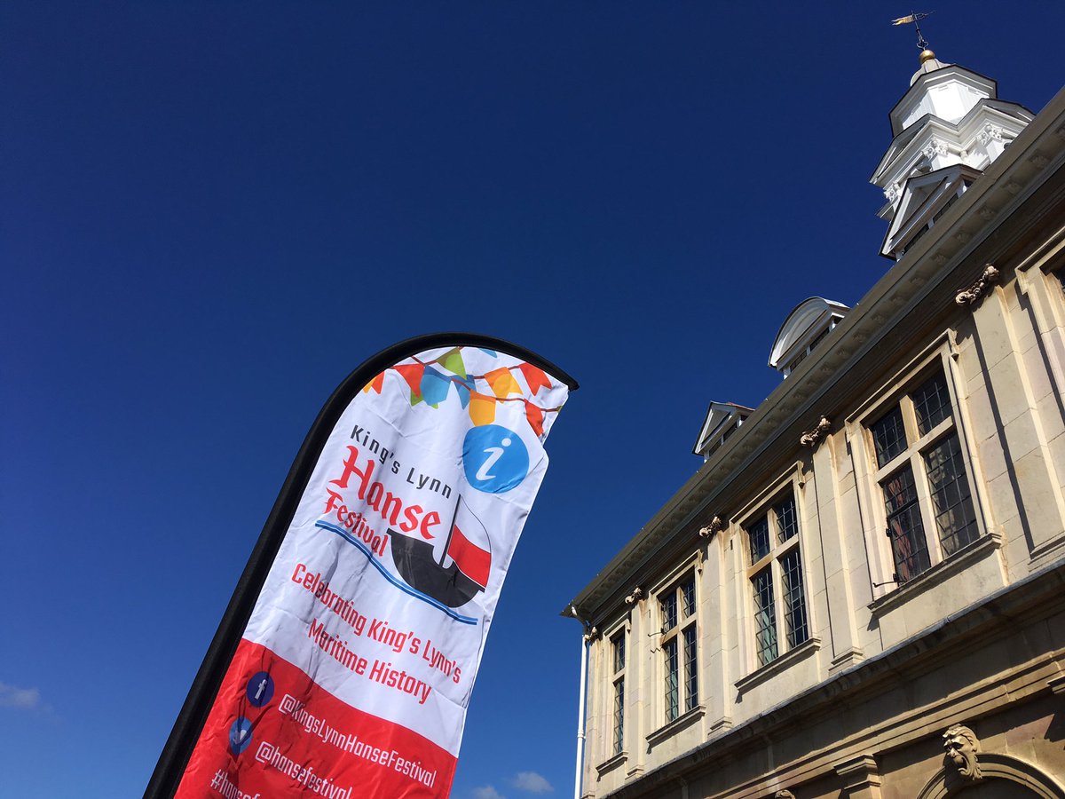 Things are taking shape for today's Hanse Festival! We've even got the blue skies we ordered! Come and see the boat races on the river, have a go at building and racing a junk boat, live music in King Staithe Square and much more...