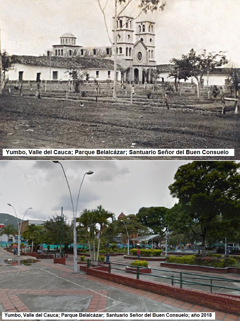 Yumbo, Valle del Cauca; Parque Belalcázar; ayer y hoy
<a href="/colombia_hist/">Historia de Colombia</a> <a href="/AlcaldiaYumbo/">Alcaldía Yumbo</a> @Noti_Yumbo