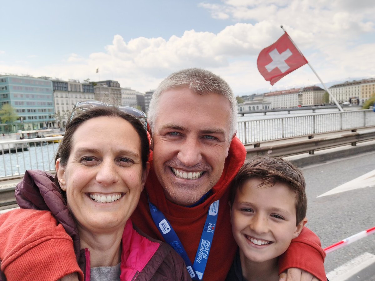 What a weekend - marathon PB for Si, 10k PB for me and an amazing 8th place for Harry! #Genevemarathon