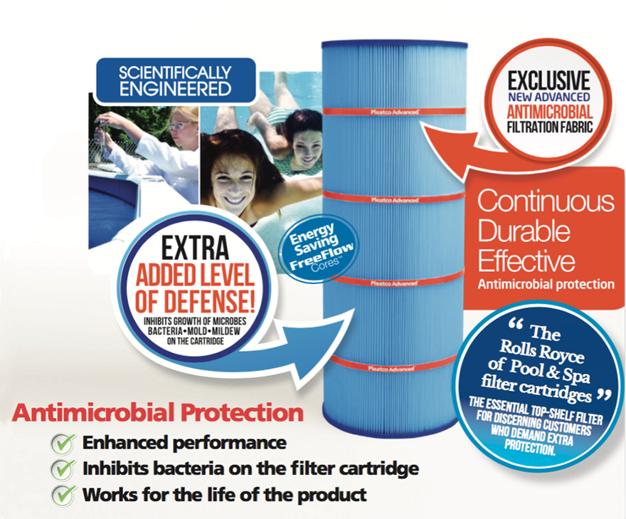 "The Rolls Royce of Pool &amp; Spa filter cartridges"

Pleatco Advanced #Antimicrobial #FilterCartridges
#Pool #Spa