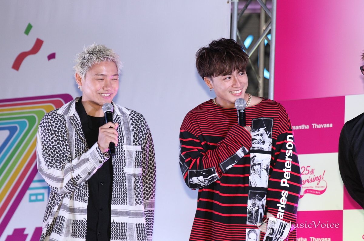 Musicvoice エンタメ フォトギャラリー 東京スカイツリータウン７周年記念サマンサタバサ25周年連動企画 東京スカイツリー特別ライティング点灯式イベント に出席したgenerations トークイベントと点灯式をおこないました Generations T