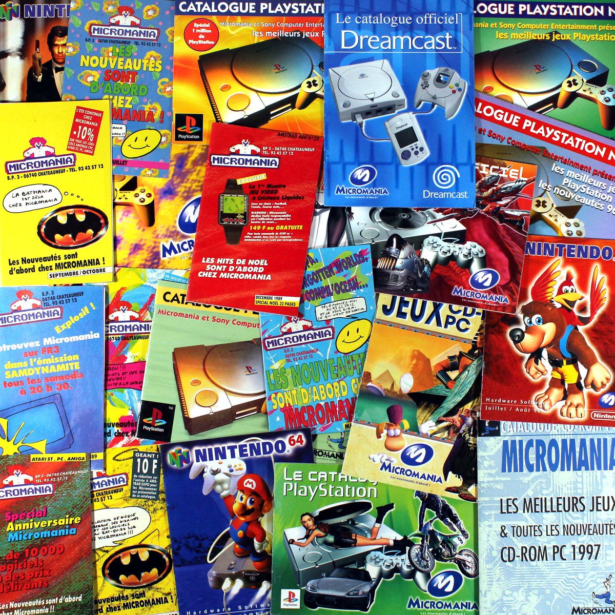 underZEgame's tweet photo. Quelques catalogues #Micromania à découvrir très prochainement sur le site. Ils sont numérisés, il ne me reste plus qu'à les adapter sous forme de flipbook^^
.
Rendez-vous au plus tard fin juin 😉
#Retro #Retrogaming #RetroGames #jeuxvideo #gaminghistory https://t.co/1fRyDBudPt