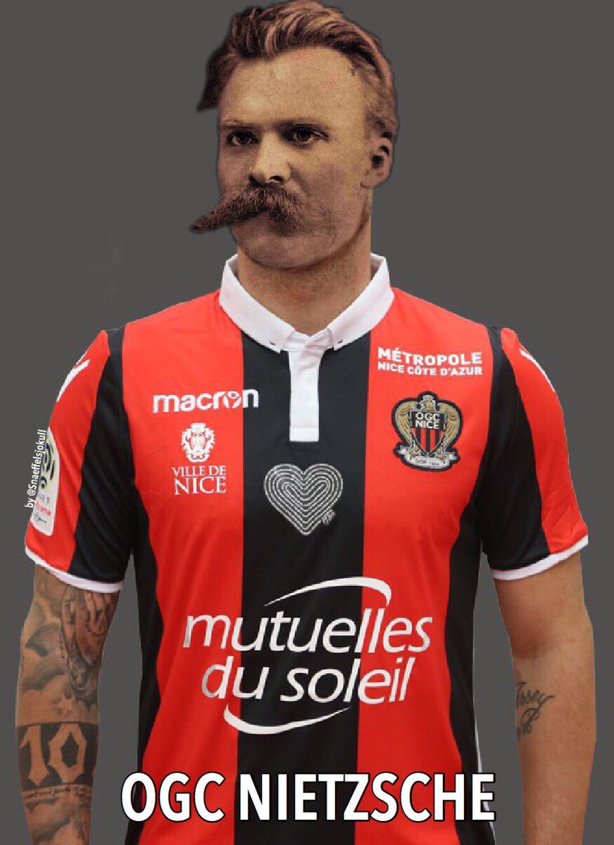 OGC NIETZSCHE

#RetirezMoiPhotoshop #DansTonCulturel #Nietzsche #Philosophie #OGCNice #Football #Ligue1 @ogcnice @OGCNietzsche