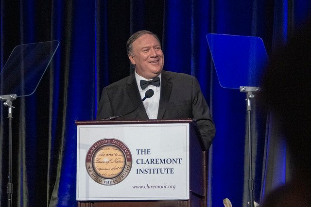 SecPompeo's tweet photo. Congratulations to @ClaremontInst on 40 years; thank you for all you've done to help preserve the ideals of the American Founding. I was honored to celebrate this occasion with you and to discuss America's foreign policy at its founding and today. https://t.co/r6264SxeYG https://t.co/inLpryzBhS