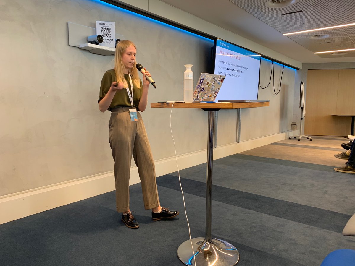 Two cool NLP transfer + learning talks this morning from Booking an Textkernel 🙏🏻⁦<a href="/pydataamsterdam/">PyData Amsterdam</a>⁩