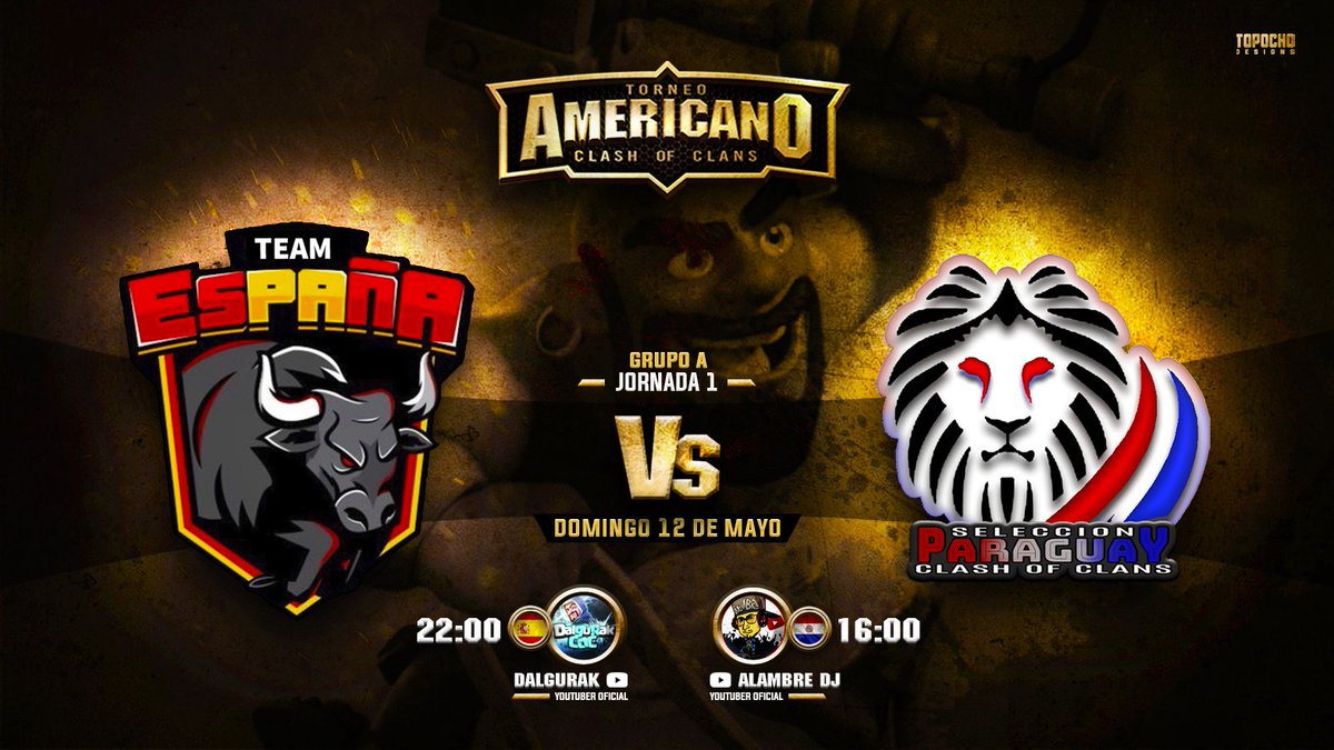 SIGUEN LAS GUERRAS SIN TREGUA ALGUNA PARA ESTE DOMINGO CUANDO SE VEAN LAS CARAS:

@PeruTeamCOC vs <a href="/ClashWorldCup_U/">CWC USA</a> 

@CWC_ESP vs <a href="/selparaguaycoc/">Paraguay Clash Of Clans🇵🇾</a> 

EN VIVO Y DIRECTO POR LOS CANALES DE:
EN PERU: <a href="/LIMJHIM_IDALI/">LIMJHIM IDALI</a> 
EN USA: <a href="/CocNanka/">Nanka COC</a> 
EN ESPAÑA: @dalgurakcoc 
EN PARAGUAY: <a href="/AlambredjYT/">Alambredj</a>