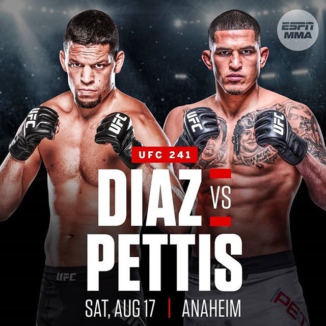 It is OFFICIAL! @natediaz209 is returning to the octagon on Aug 17! 🔥
°
The Co-Main Event of UFC241:
@natediaz209 vs. @showtimepettis at 170 lbs 🏆
°
Which fighter are you supporting? 🥊
°
Type your predictions in the comment box 💥
°
👉🏻Follow us @nour… http://bit.ly/2JlbayH