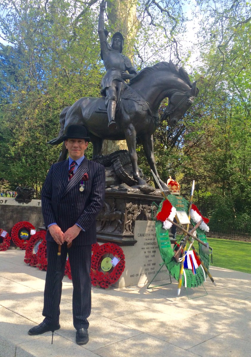 JamieTssf's tweet photo. The Minister Provincial - but as you may not have seen him before. 40 years on from his time in the Queenโs Dragoon Guards (and 60 years on from amalgamation of the Kingโs Dragoon Guards and the Queenโs Bays into the QDG) - Cavalry Memorial Parade, Hyde Park, London 2019 #CavMem https://t.co/frPchxfcK3