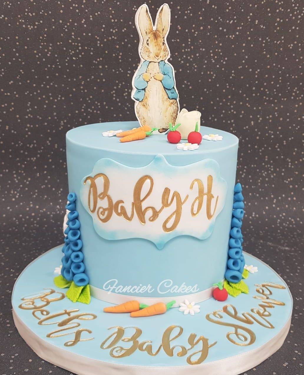 Peter Rabbit Baby Shower Cake