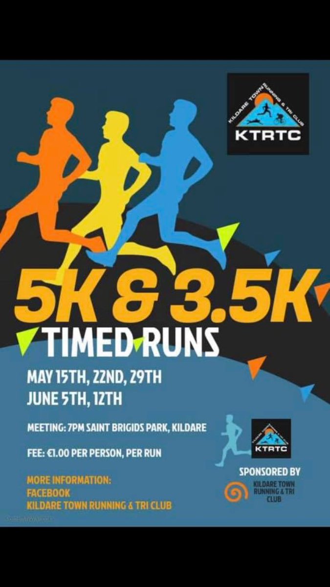 Timed runs starting this week!! New members are always welcome! 😊🙌🏃‍♀️🏃 #KTRTC <a href="/k_nationalist/">Kildare Nationalist</a> <a href="/KfmSport/">Kfm Sport</a> <a href="/KildareNow/">Kildare Now</a>