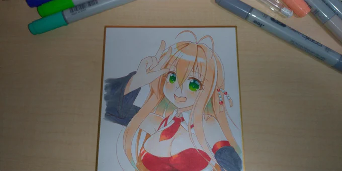 にじみぇ…
こんなんでもやっぱり色がつくといいね 