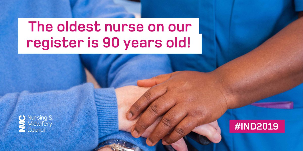 nmcnews's tweet photo. We have nearly 7️⃣0️⃣0️⃣0️⃣0️⃣0️⃣ nurses on our register, and the oldest is 90 years old! 🙏 #IND2019 https://t.co/PEQN2qTgXQ