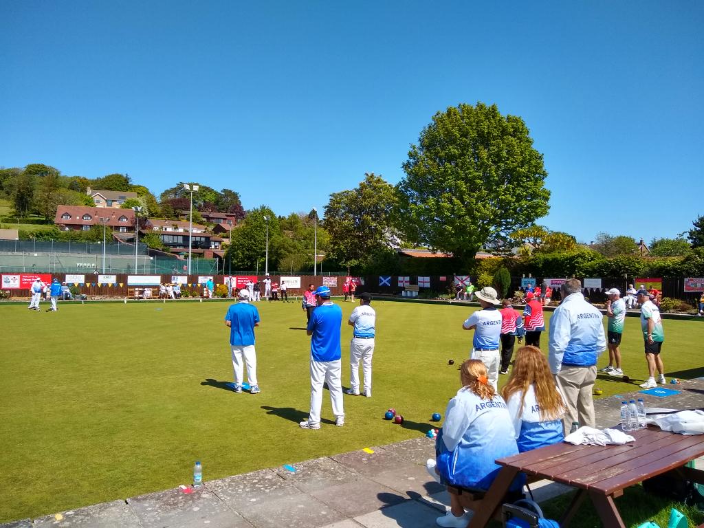 DinasPowisBC's tweet photo. Day three of the Atlantic Championships in full swing at a sunny Dinas Powis BC. Women's singles and men's triples in action today 🌞🌞🌞 https://t.co/T15fmkaAta