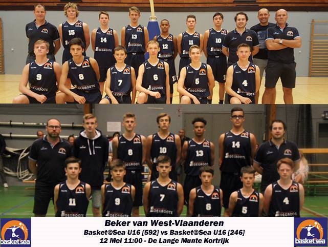 Uniek!! Beide U16 Basket@Sea teams domineren in de 🏆van West-Vlaanderen!!
🥇U16 Basket@Sea 592 vs 🥈 U16 Basket@Sea 245: 99-64.  Proficiat aan onze beide teams!!! <a href="/basketatsea/">Frank Timmerman</a> @KBGODuva @FILOU_Oostende