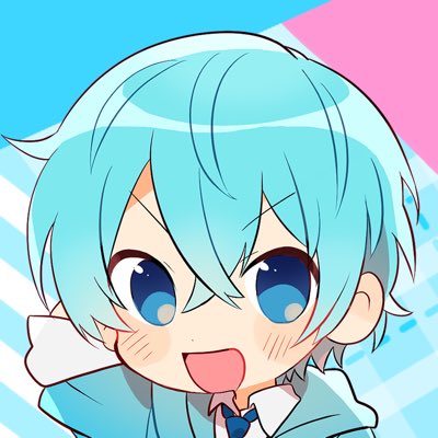 1boy male focus blue eyes chibi necktie solo smile  illustration images