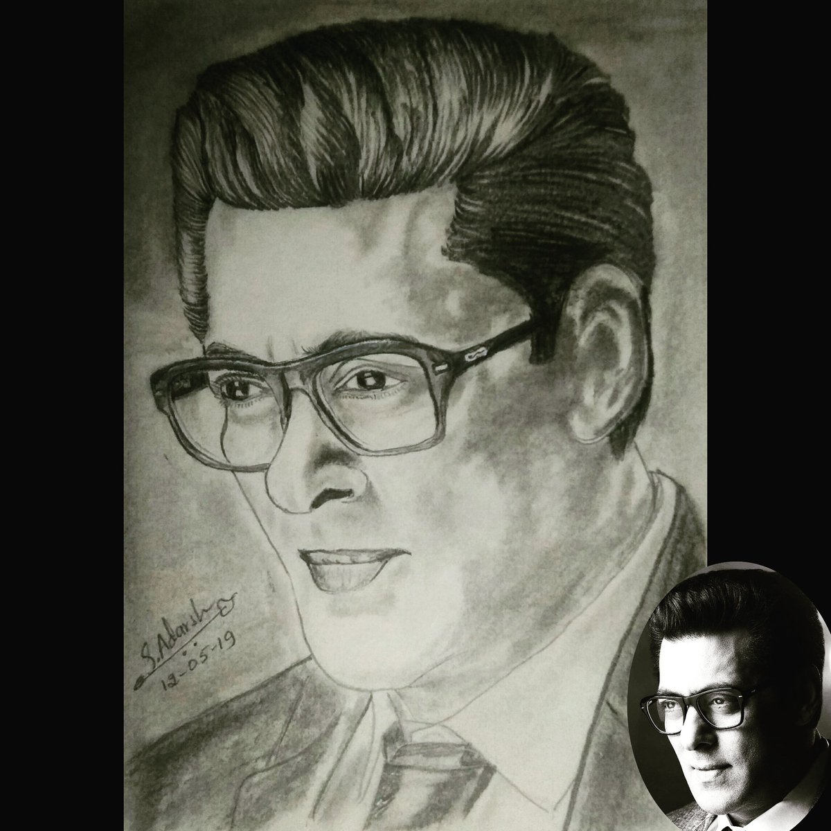 AdarshAcharyaS1's tweet photo. My art of @BeingSalmanKhan https://t.co/lGkkfACjJW