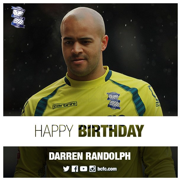   Happy Birthday to former Blues \keeper Darren Randolph who turns 3  2  today! 

Enjoy your day, Darren!   