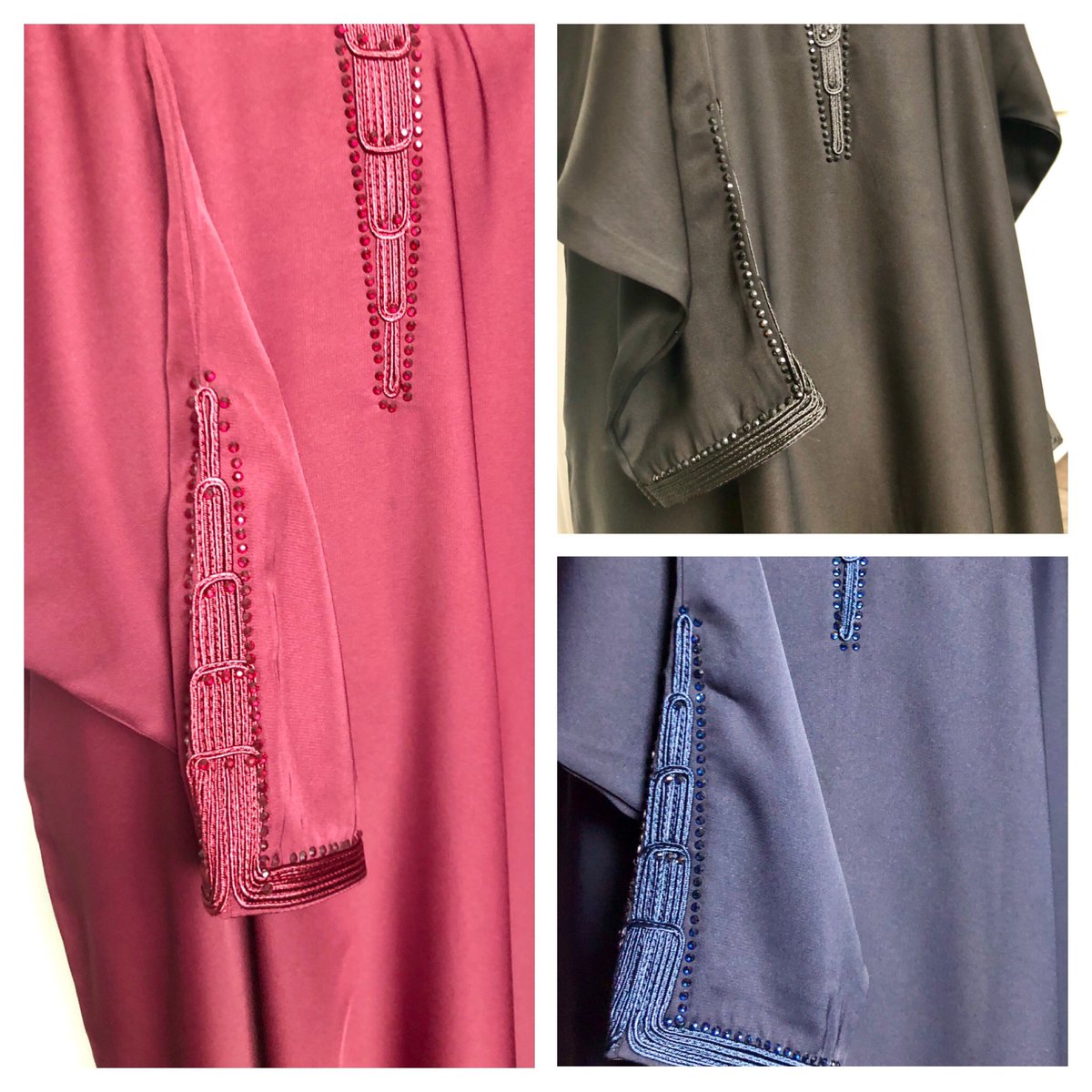 BoutiqueAnas1's tweet photo. 👌🏼 Abbaya disponible en boutique couleur bordeaux, bleu marine et noir. Taille emiratie. Accompagnée de son petit voile. #abayya #dubaï #maktaba #ramadan2019 #boutiqueanas https://t.co/v32GXh09gO