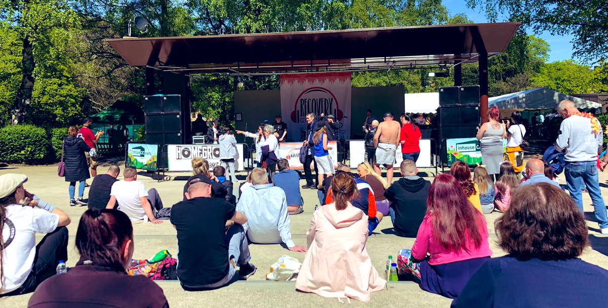 DrGaryKerr's tweet photo. Fun day at #RecoveryConnects - Scotlandβs first alcohol & drug free music festival @QueensParkArena @Rec_CollectCIC seeing artists @Steg_Gβs #TheAirInBetween with @FreestyleMastur @Empress_MC @SolareyeRaps and #CCTV βοΈπ https://t.co/xFw2lZ4Nuf