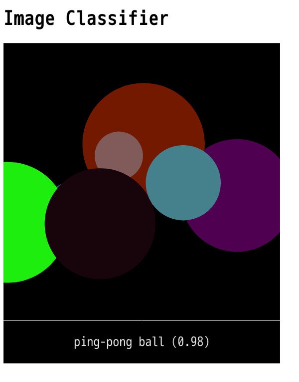 deconbatch's tweet image. p5.js で不特定の図形を描画し、それを ml5.js で画像認識させる。
「機械が自分で絵を書いて、それを自分で判定してタイトルをつける」という試み。🤖
#p5js #ml5js #creativecoding