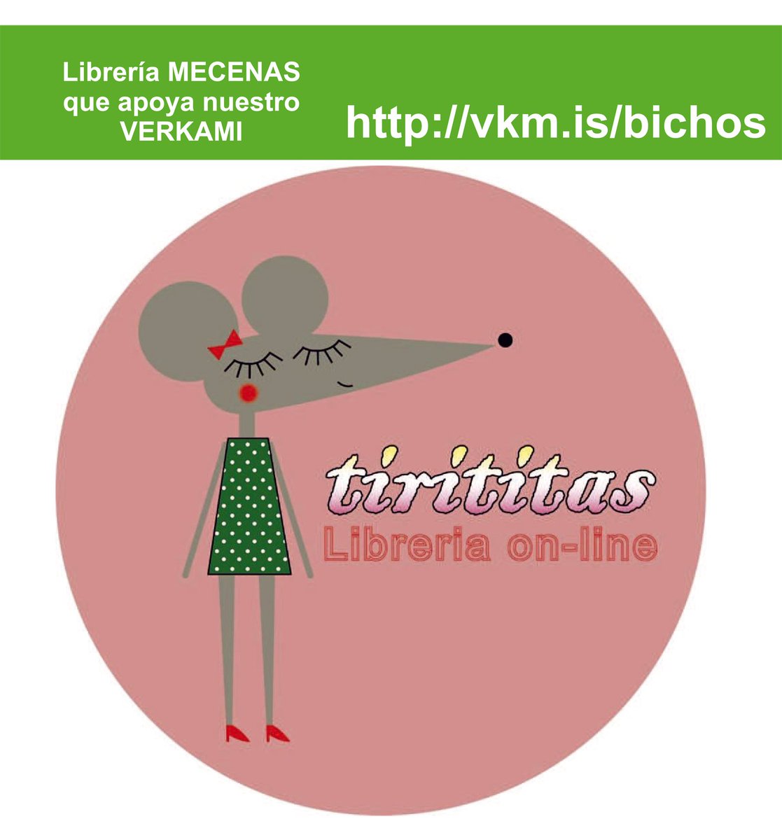 ¡Gracias a Tirititas librería on line ! Otra Librería que se une a nuestro #crowdfunding de #verkami ¡Muchas gracias!😍 vkm.is/bichos