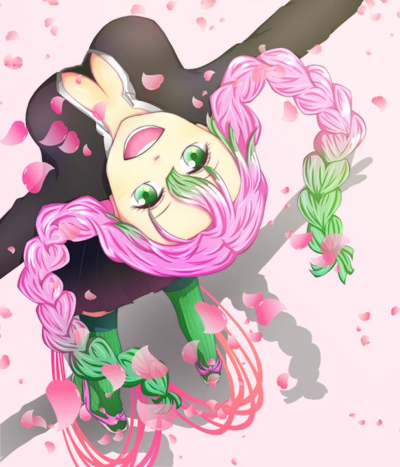 ゆらんさんがTwitterに投稿した甘露寺蜜璃(鬼滅の刃)のイラスト。
