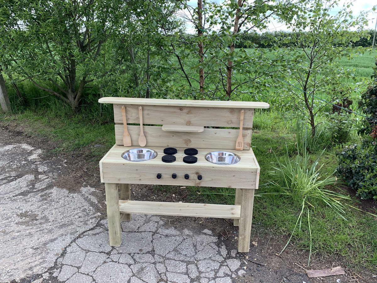 The mud kitchens are ready...put your name down if you fancy one for your little treasure #mudkitchen