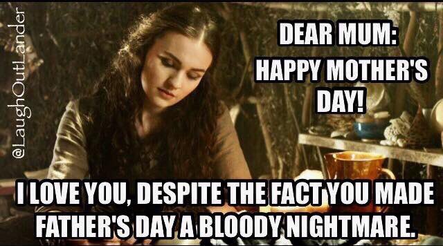 LaughOutLander's tweet image. Happy #MothersDay #Outlander 💐