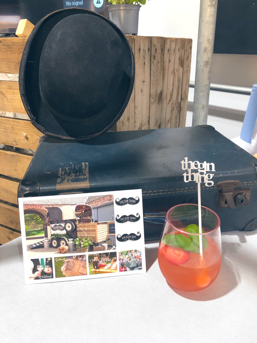 Serving gorgeous cocktails from <a href="/TheGinThing/">The Gin Thing</a> mobile Horsebox bar <a href="/BowhouseFife/">Bowhouse</a>  #theginthing #hireus #tastings #festivals #foodfestivals #gardenparties #weddings