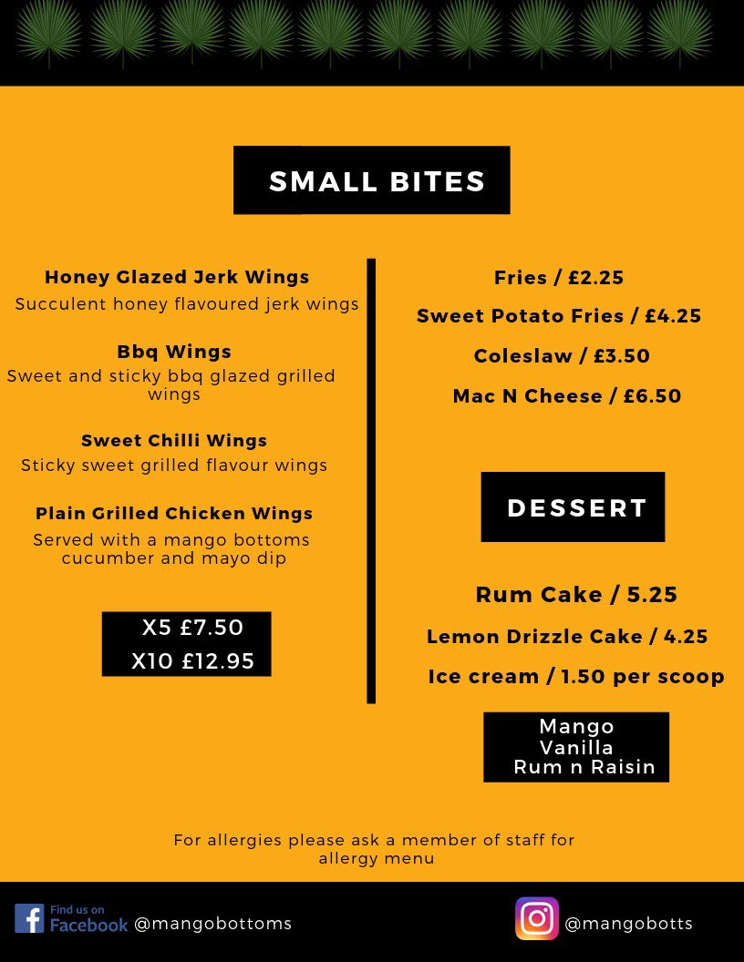 MangoBottoms's tweet photo. Our NEW Exciting Menu Monday 13th May 2019 from 5:30pm https://t.co/bUEJ0OUIvK