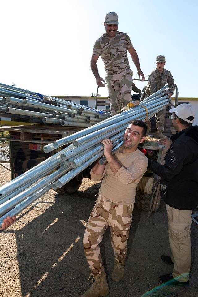 CJTFOIR's tweet photo. #TaskGroupTaji 8 provided heat mitigation equipment to the School of Infantry NCO 2. The equipment will enable the school to more effectively run training during hotter months. To date, more than $2.5B worth of support has been provided to the #ISF. https://t.co/1T5hOXLz7v