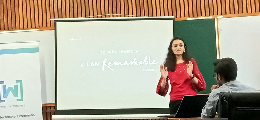 dhruvashastri12's tweet image. It was a wonderful experience taking #IamRemarkable workshop being it's facilitator at 5th #IWD2019 celebration organized by @WTMAhmedabad on April 28th.

#iwd19 #IWDAhmedabad #WTMAhmedabad #GDGAhmedabad #WomenTechmakersIndia #womenintech
