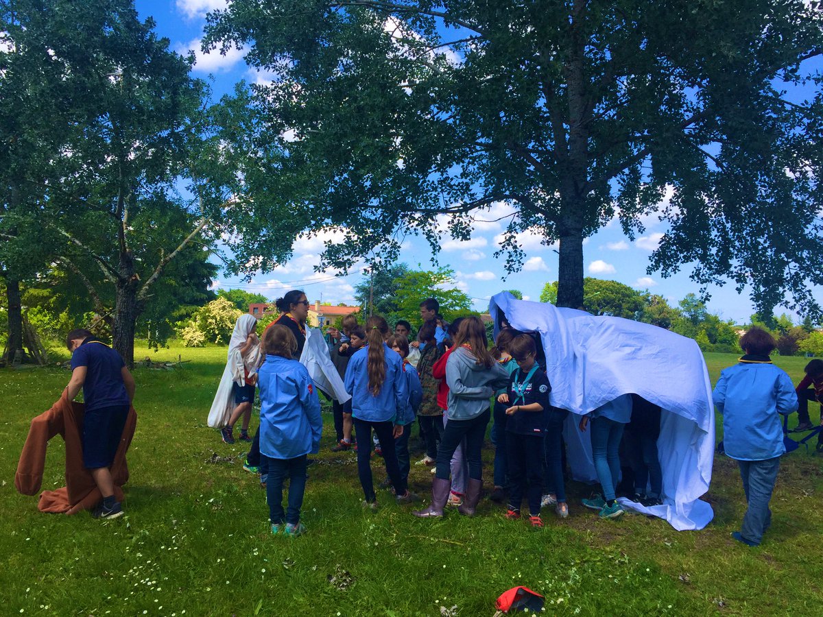 ScoutismeFR's tweet photo. Les @sgdf @EEUdF et @EEDF_officiel se pressent pour retrouver le rocher du conseil ! #vismoncamp #bordeaux https://t.co/9Jj0MzYnjX